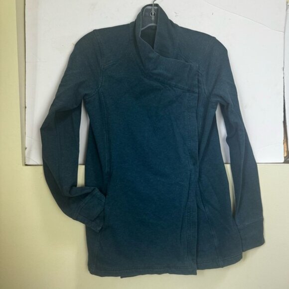 Lululemon Coast Wrap II Stretch Cotton Pockets French Terry Jacket Thumbholes 6 - Picture 2 of 16